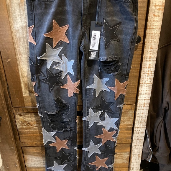 Men's Rockstar Original Starry Black Stacked Flare Jeans - Picture 2 of 5